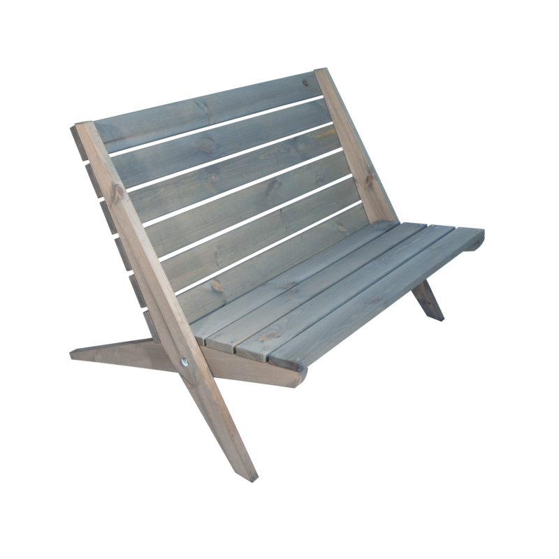 EcoFurn Tupla-Granny 2.0, mänty harmaa öljytty