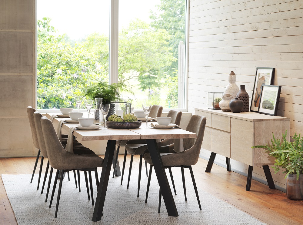 Sierra tuoli, musta/beige samettikangas - Image 2