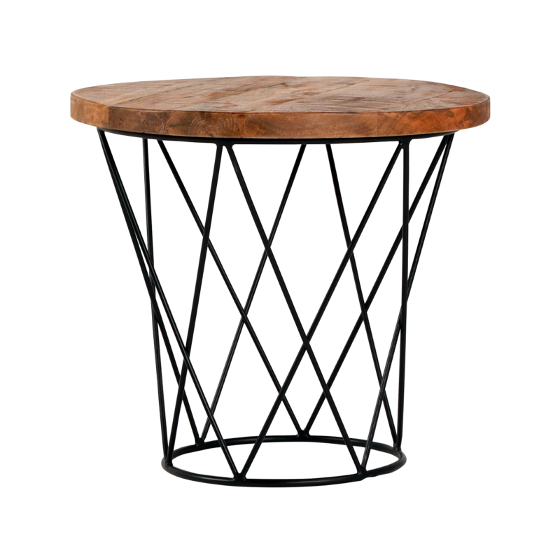Deco cone lamppupöytä pyöreä ø 50 cm, ruskea/musta