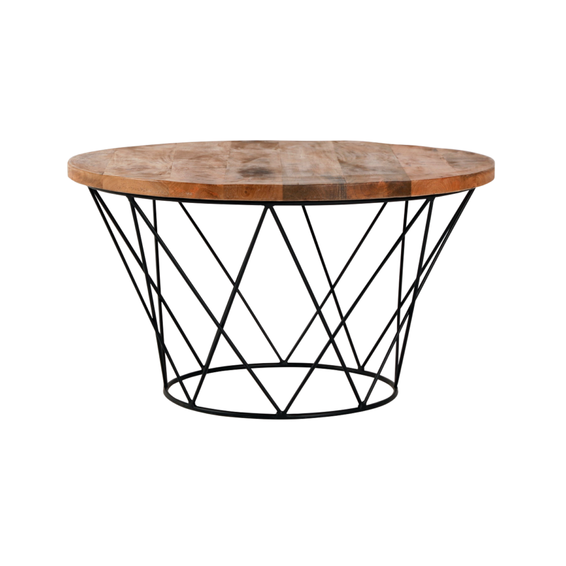 Deco cone sohvapöytä pyöreä ø 80 cm, ruskea/musta