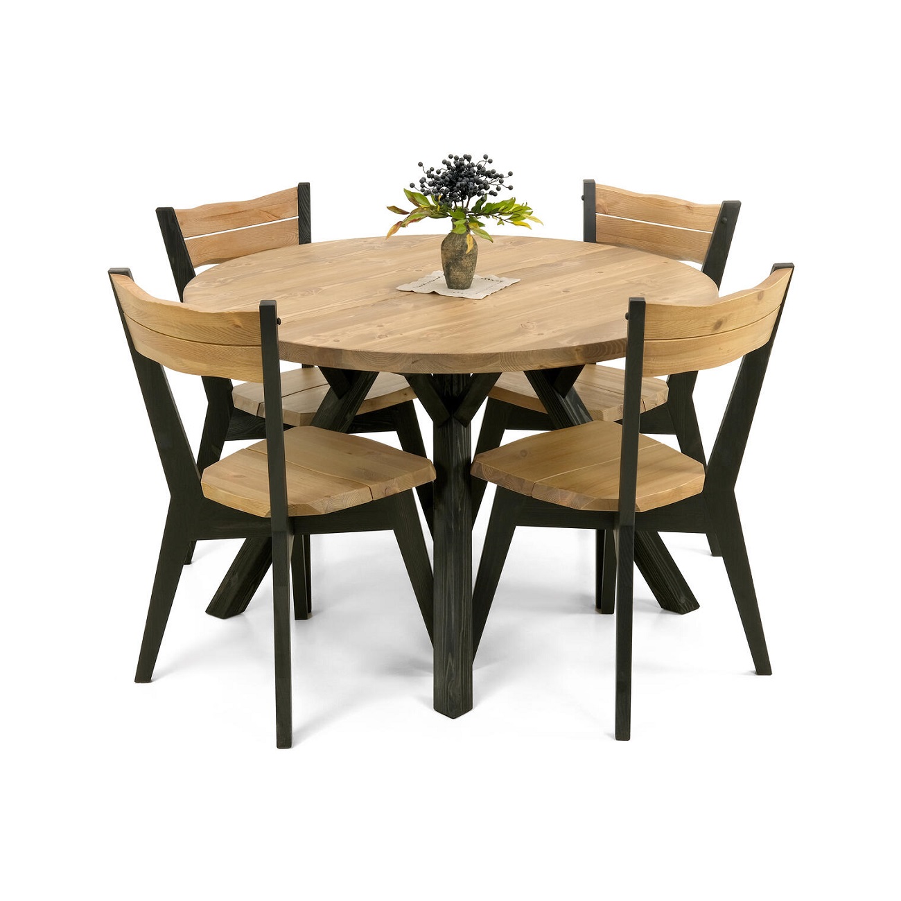 Lana ruokapöytä pyöreä, mäntykansi/puujalka · useita värejä - Image 2