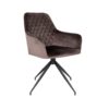 Harbo tuoli pyörivä, musta/ruskea samettikangas