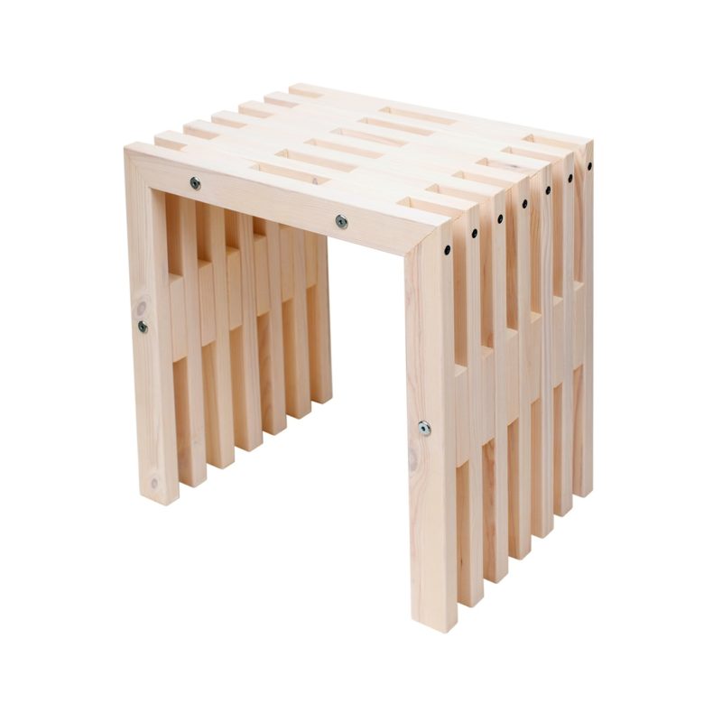 EcoFurn D-penkki 45, mänty valkoinen öljytty