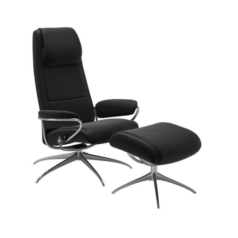Stressless Paris Star, korkea musta