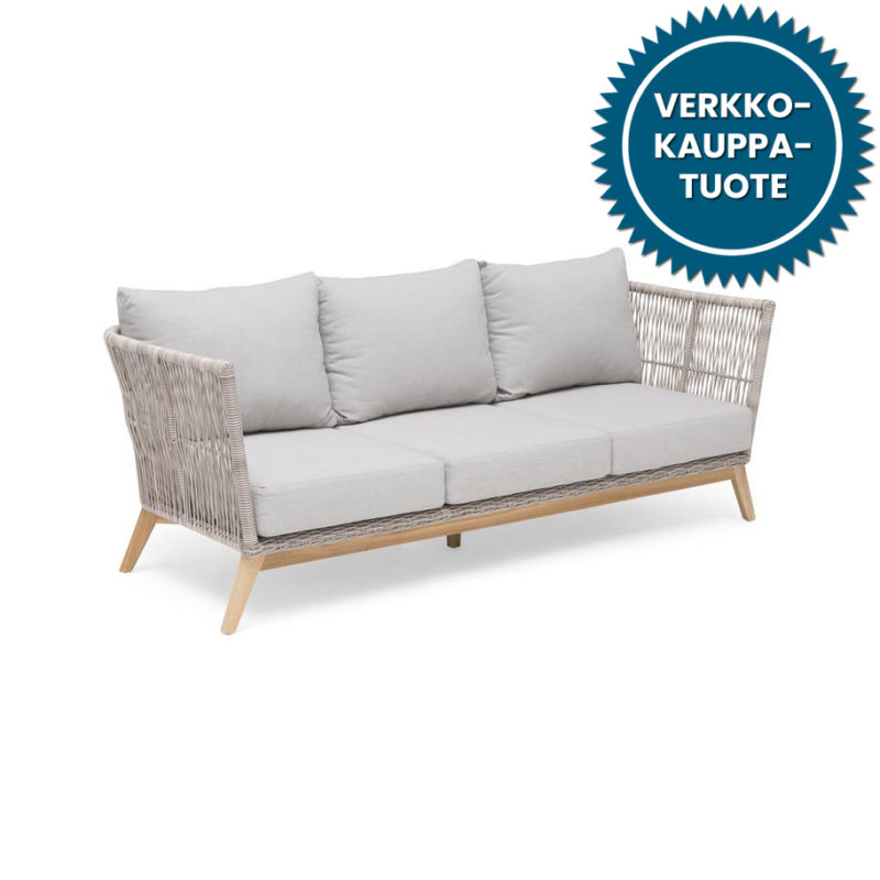 Himmelsnäs 3-istuttava sohva, beige/tiikki