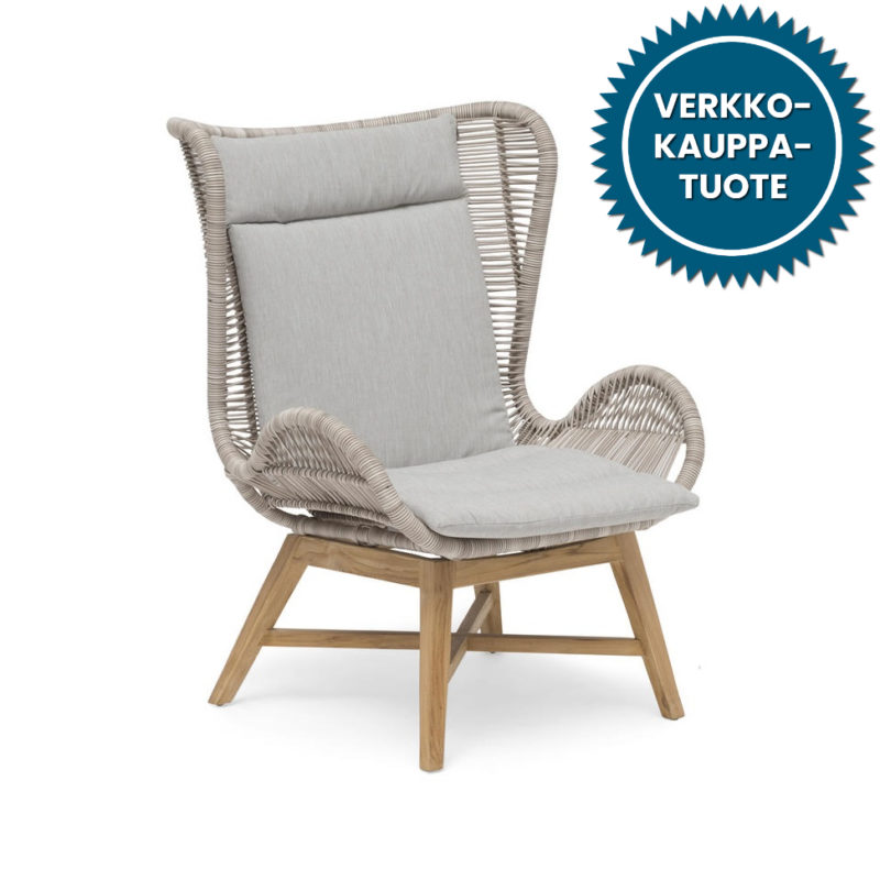 Himmelsnäs nojatuoli korkea, beige/tiikki
