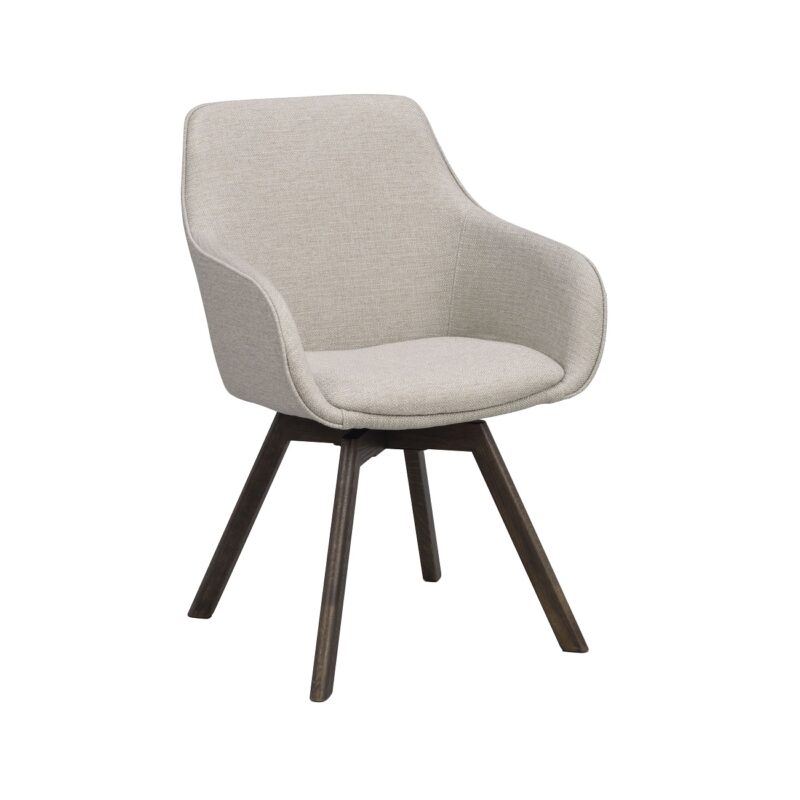 Alison käsinojatuoli beige/ruskea