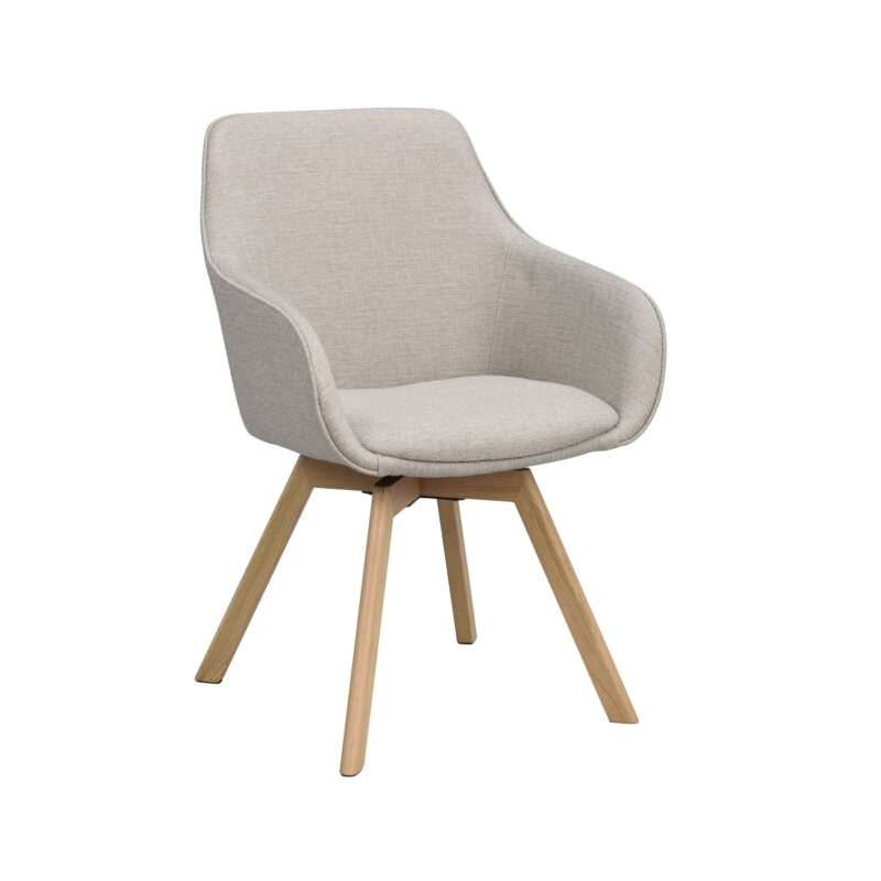 Alison käsinojatuoli beige/tammi