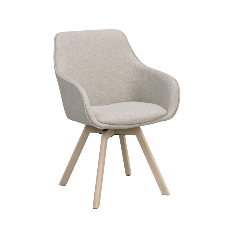 Alison käsinojatuoli beige/valkopesty