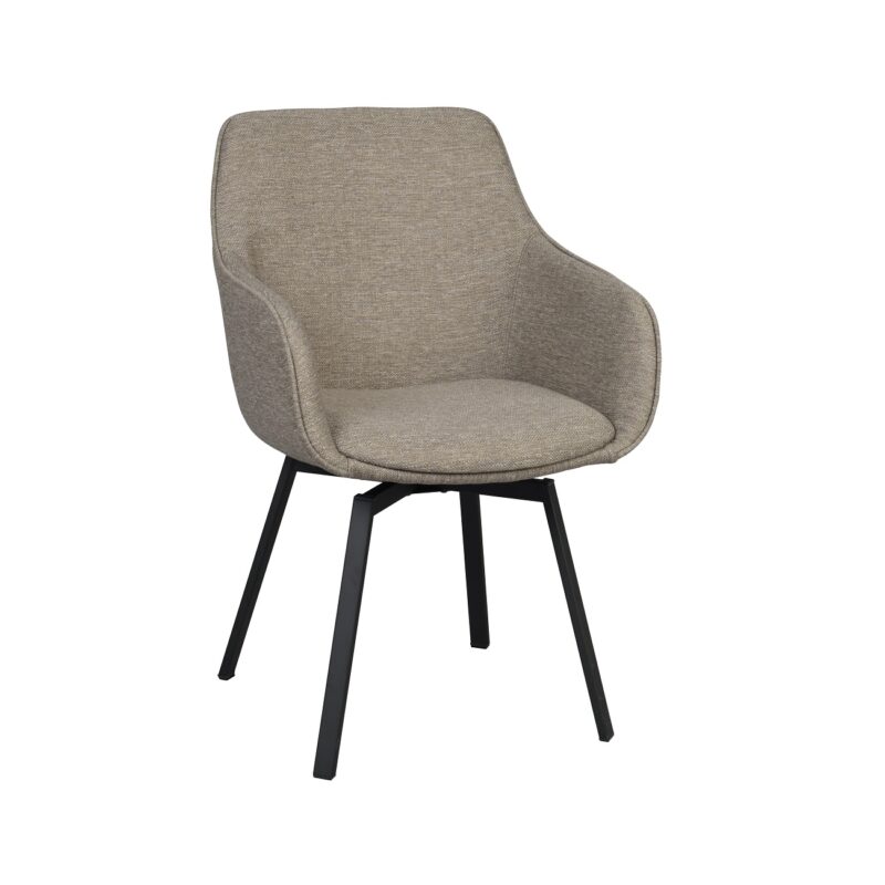 Alison käsinojatuoli tumma beige/musta