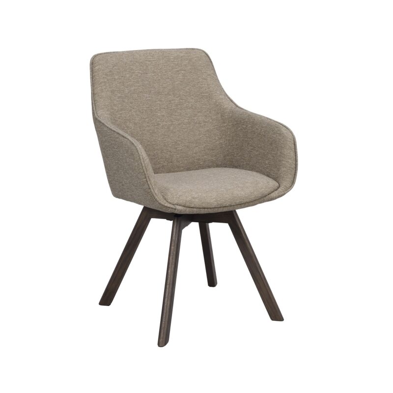 Alison käsinojatuoli tumma beige/ruskea