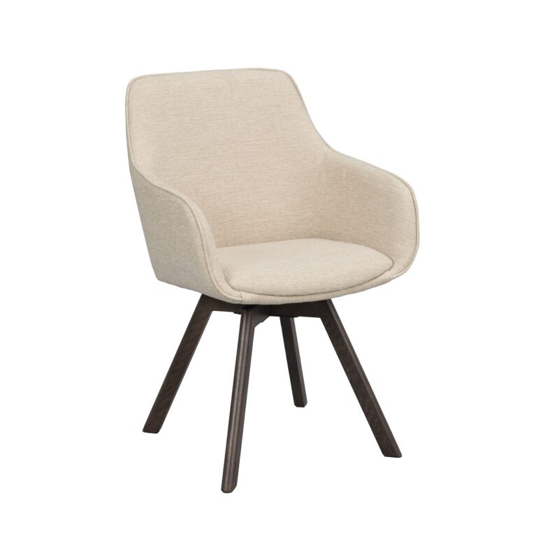 Alison käsinojatuoli vaalea beige/ruskea