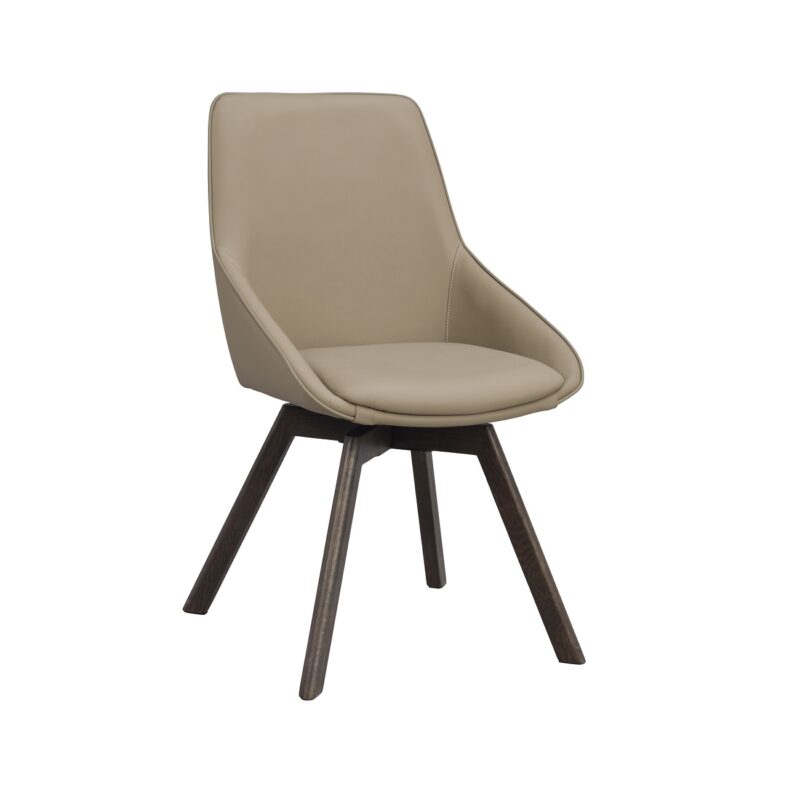Alison tuoli beige nahka/ruskea