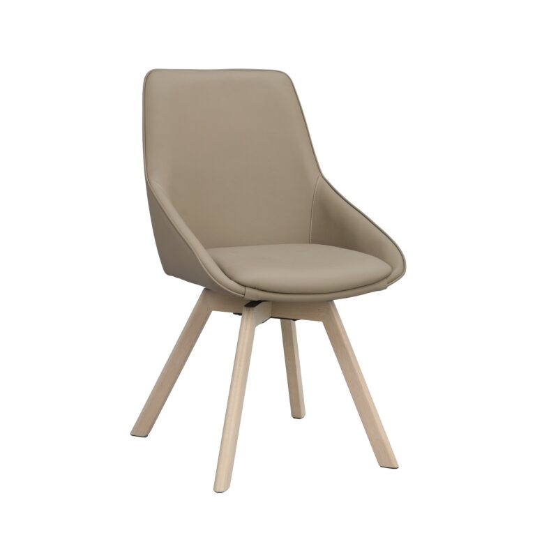 Alison tuoli beige nahka/valkopesty
