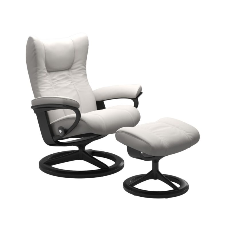 Stressless Wing Signature Tuoli rahi M koko Batick Milky White 