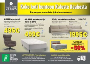 Koko koti kuntoon Kaluste Kaakosta