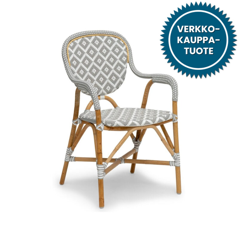 Holmenäs käsinojatuoli, harmaa