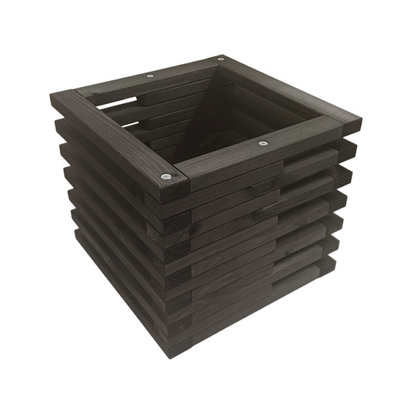 EcoFurn kukka- ja valokehikko, mänty musta öljytty