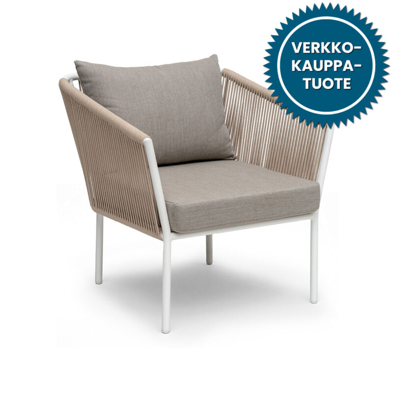 Lersund nojatuoli, harmaa/beige/valkoinen