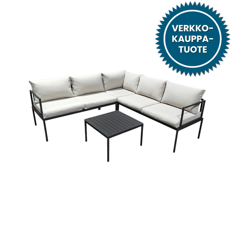 Linnea kulmasohvaryhmä, beige/musta